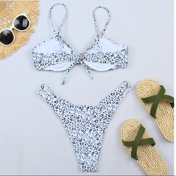 CLEARANCE Leopard Animal Print 2Pc Bikini Swimsuit - Picture 6 of 8